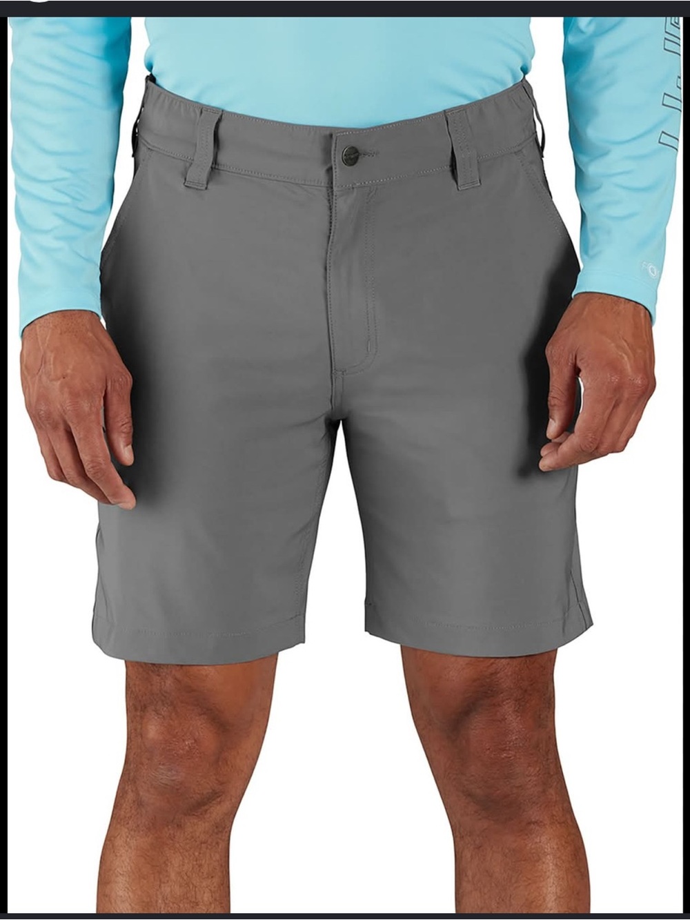 Men's Performance Gray Stretch Shorts - Lightweight Comfort